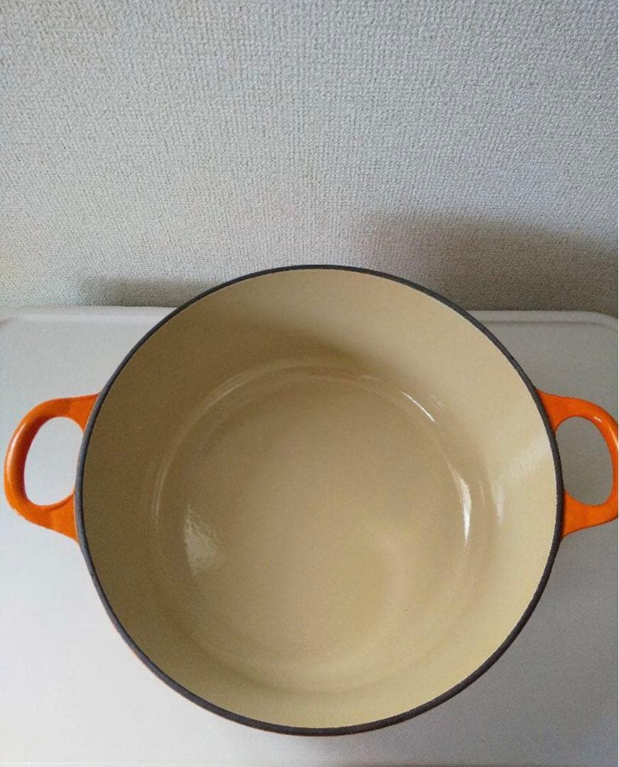 LE CREUSET オレンジ 両手鍋 24cm