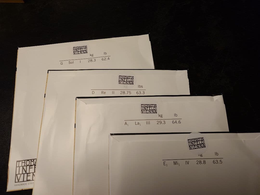 【新品未使用】コントラバス弦 オーケストラ弦 ベルカント 4弦セット