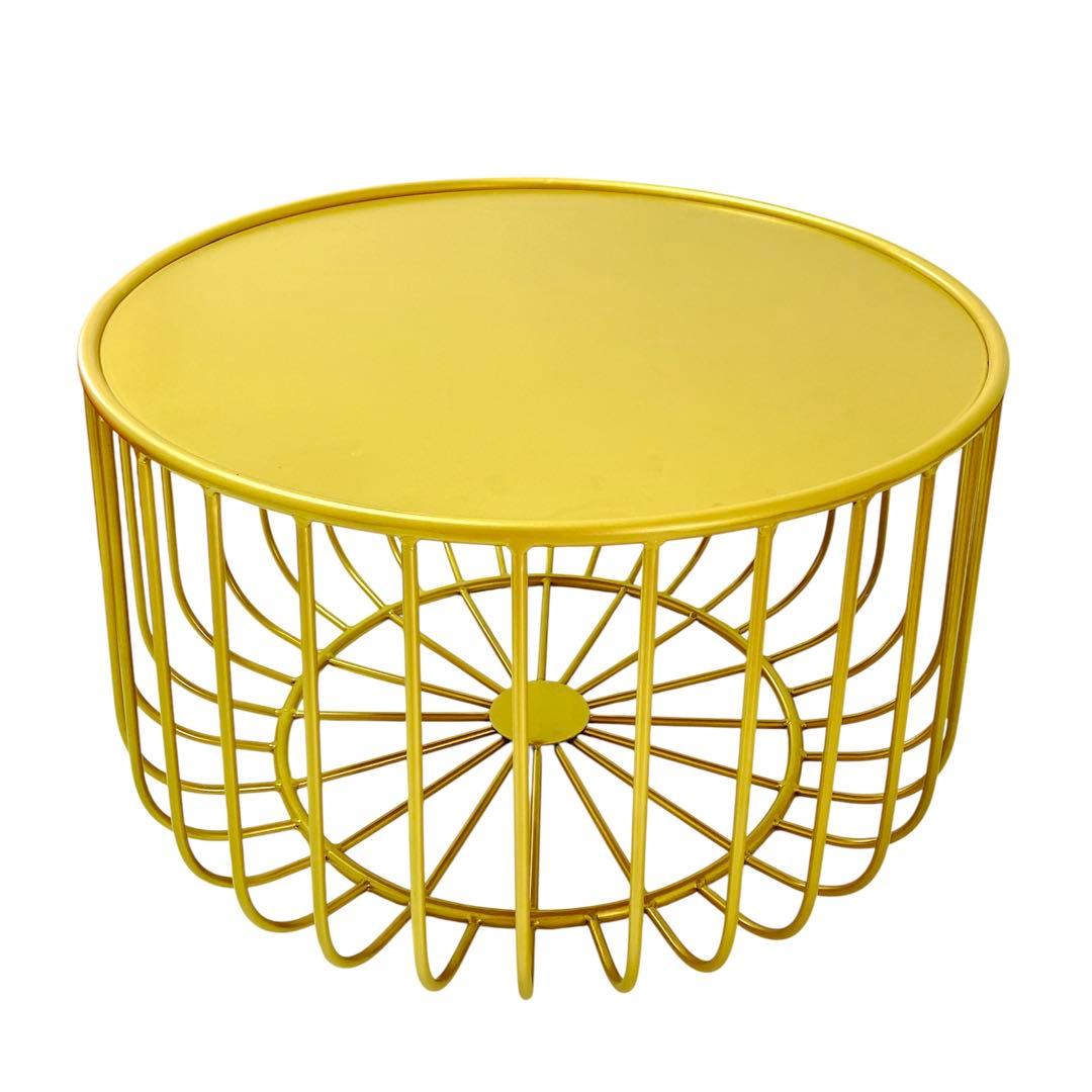 オシャレなコーヒーテーブル♡欧州♡ゴールド♡かぼちゃ型♡ステンレス・スチール