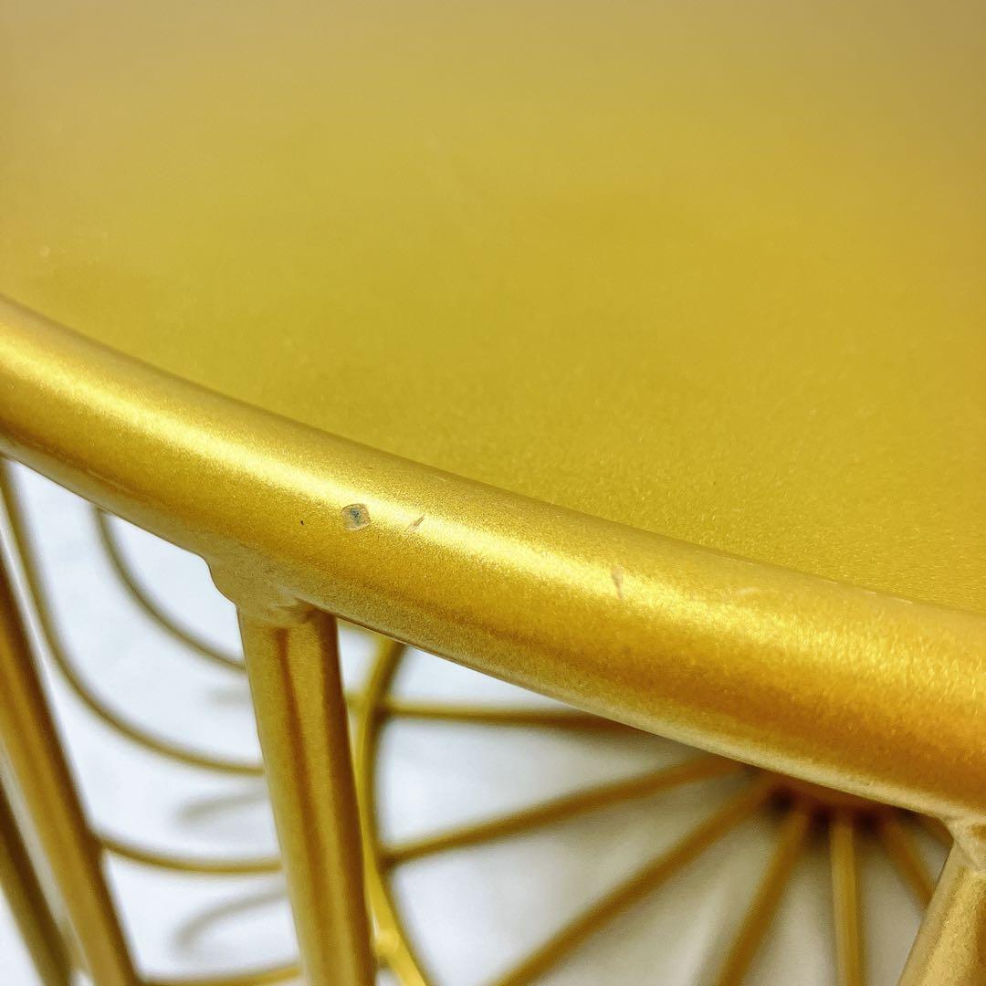 オシャレなコーヒーテーブル♡欧州♡ゴールド♡かぼちゃ型♡ステンレス・スチール