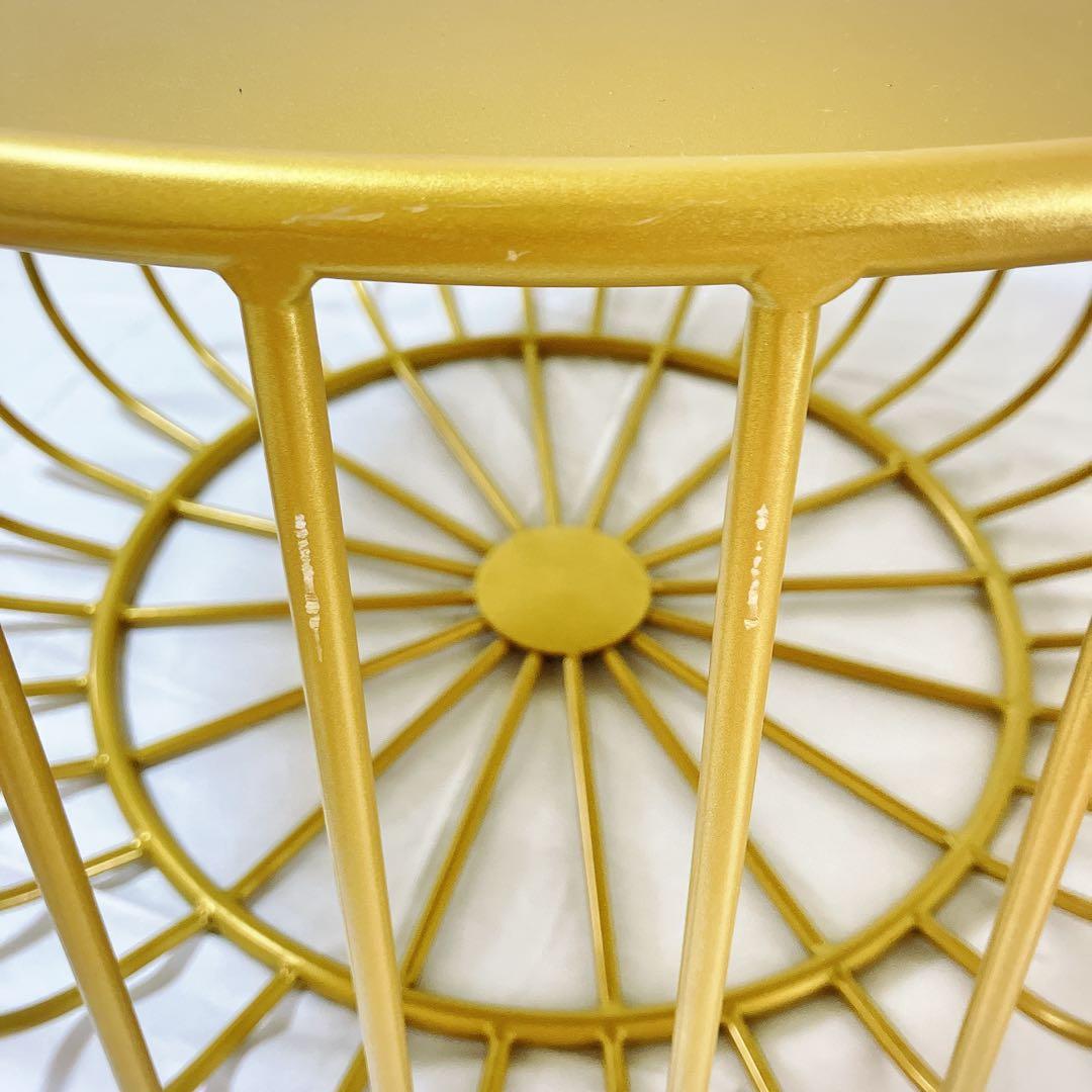 オシャレなコーヒーテーブル♡欧州♡ゴールド♡かぼちゃ型♡ステンレス・スチール