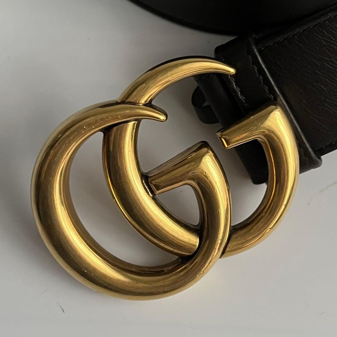 極美品✨　GUCCI グッチ ベルト　マーモント　GG ブラウン　メンズ