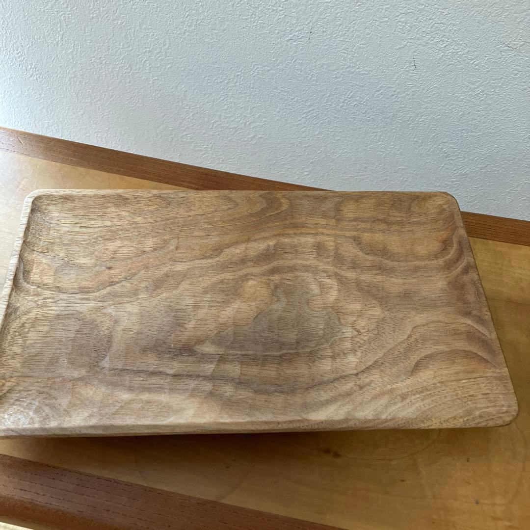 三谷龍二　角皿　トレイ　お盆　オイルフィニッシュ　松本　くるみの木