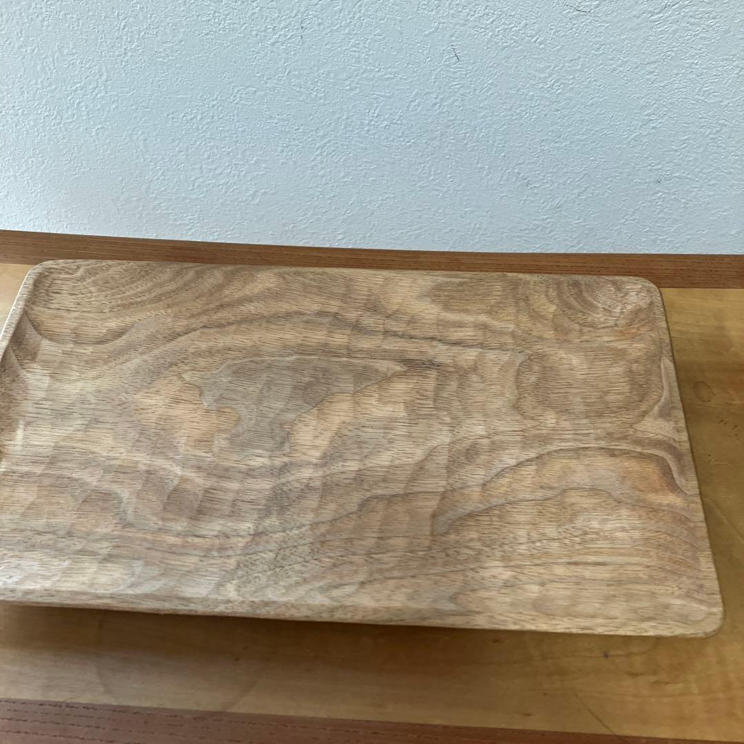 三谷龍二　角皿　トレイ　お盆　オイルフィニッシュ　松本　くるみの木