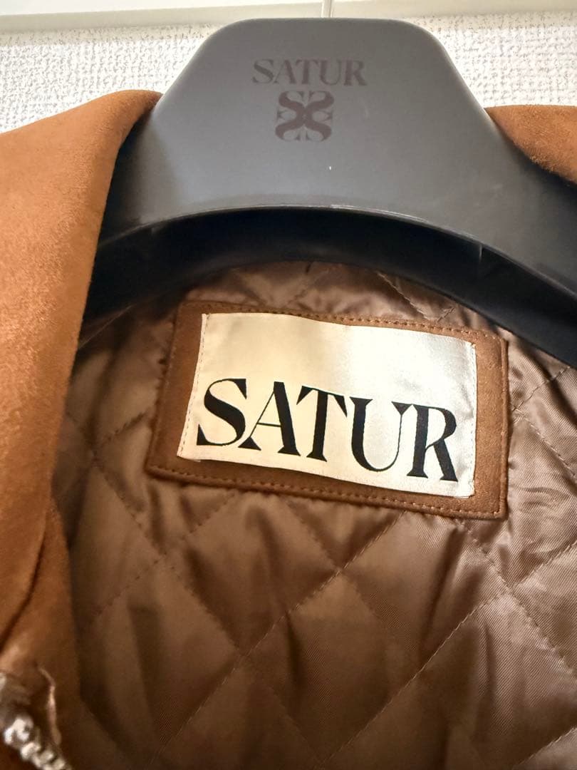 SATUR ブラウン スエードジャケット