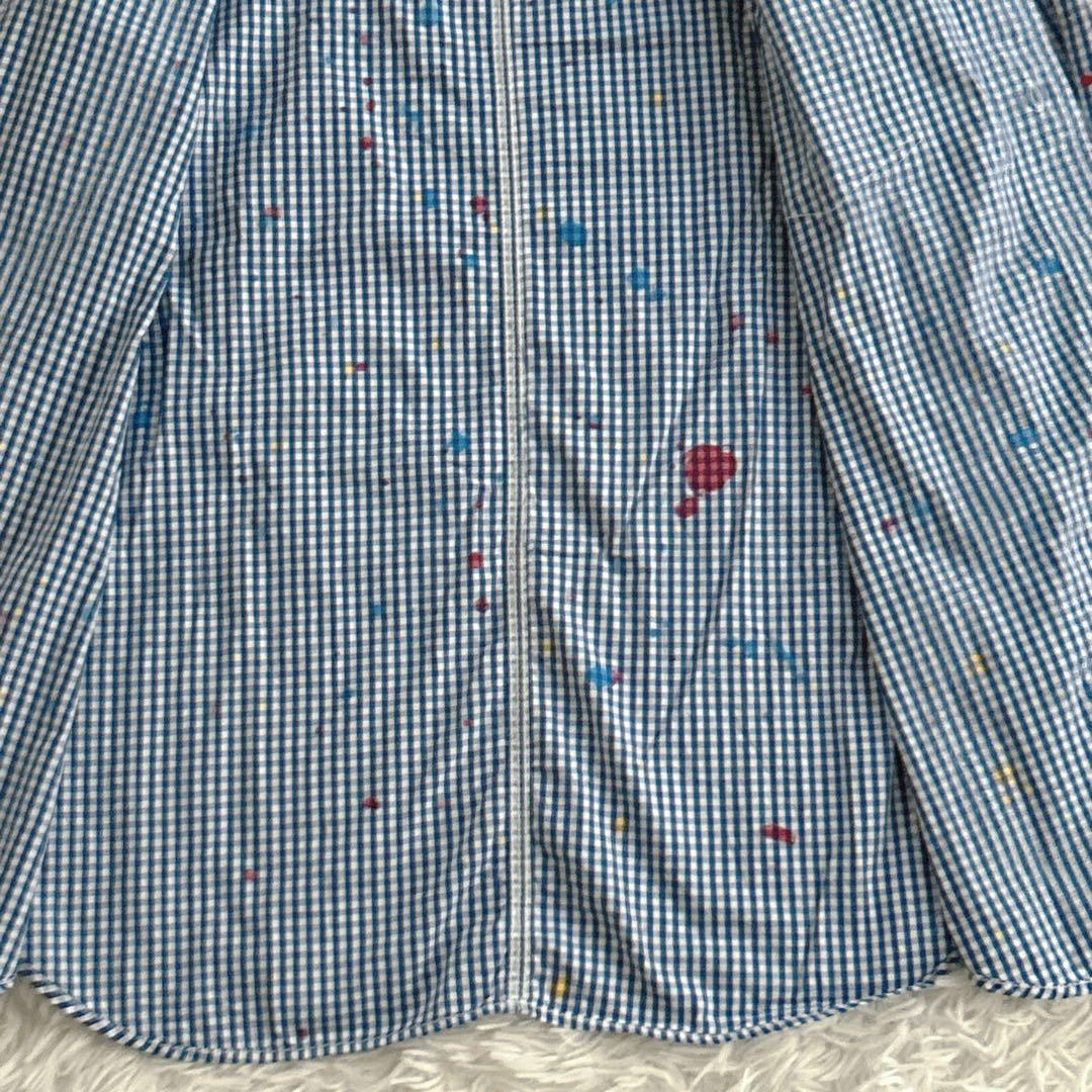 希少品✨ コムデギャルソンオム ペンキ加工 ギンガムチェックロングスリーブシャツ