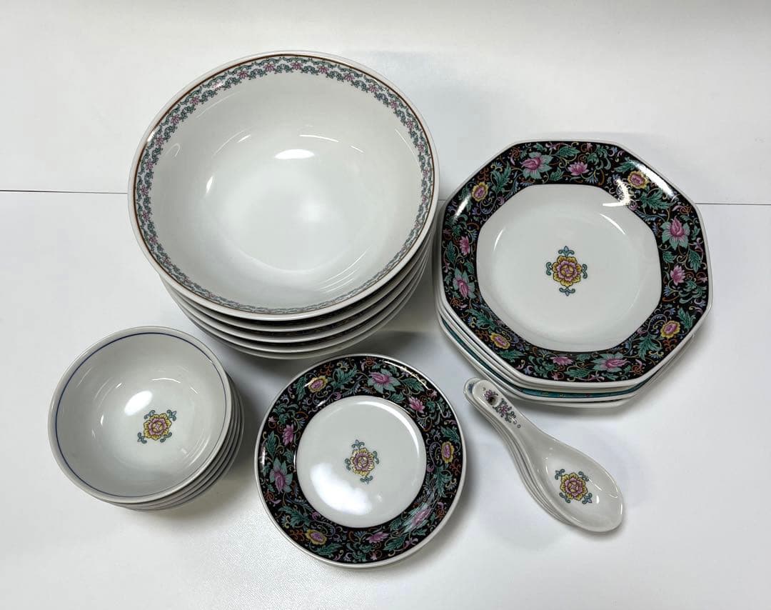 大昭和龍峰製　中華皿　セット　昭和レトロ　ビンテージ　5種類×5個＝25点セット