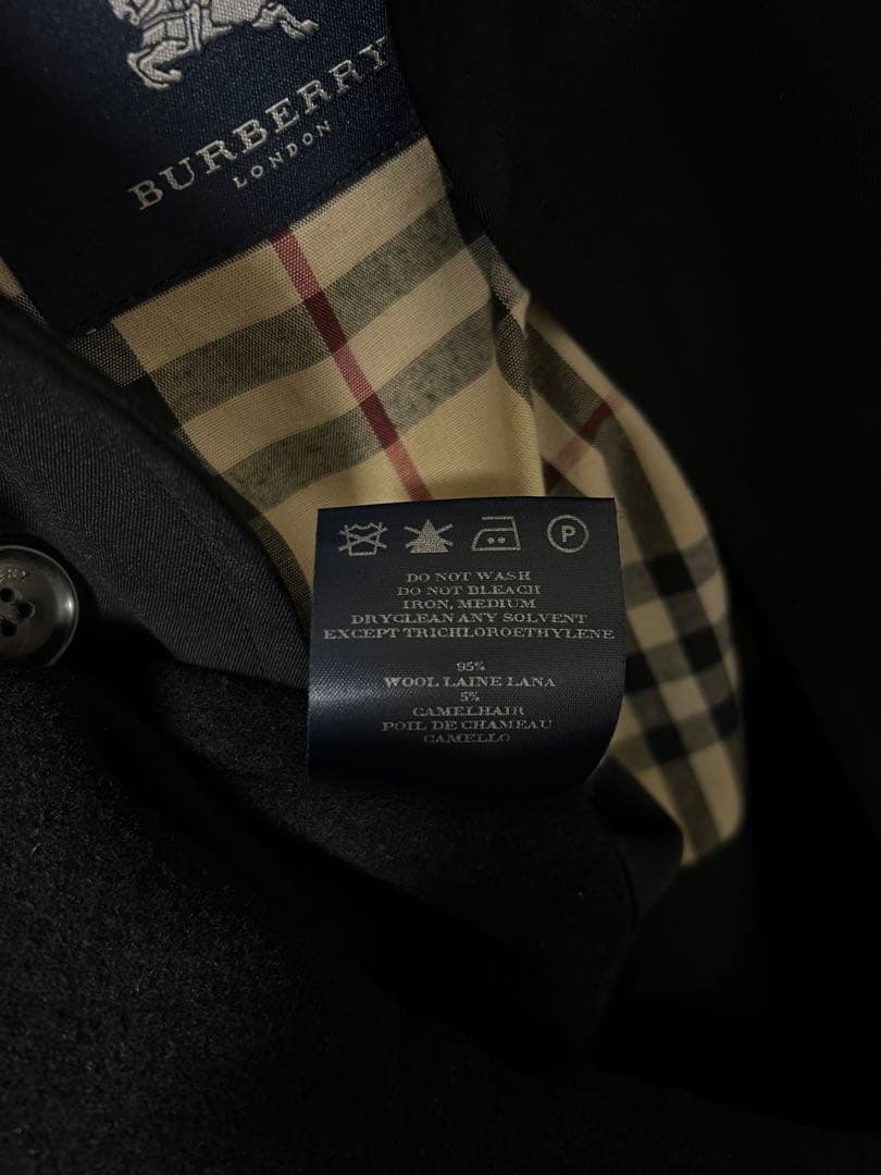 バーバリーロンドン　ステンカラーロングコート裏地ライナー付き