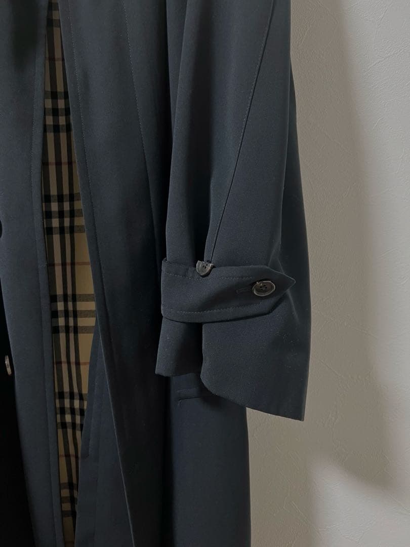 バーバリーロンドン　ステンカラーロングコート裏地ライナー付き