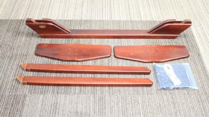 天然木のコンパクトなハンモックスタンド ( ダックブラウン色)