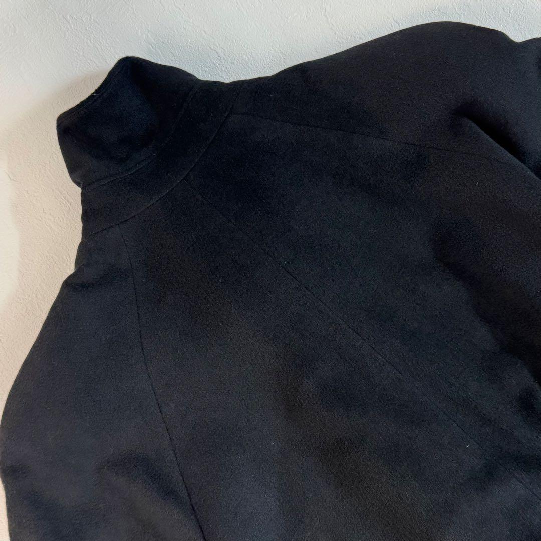 美品　カシミア100% ミドルコート　着丈95cm Lサイズ　黒