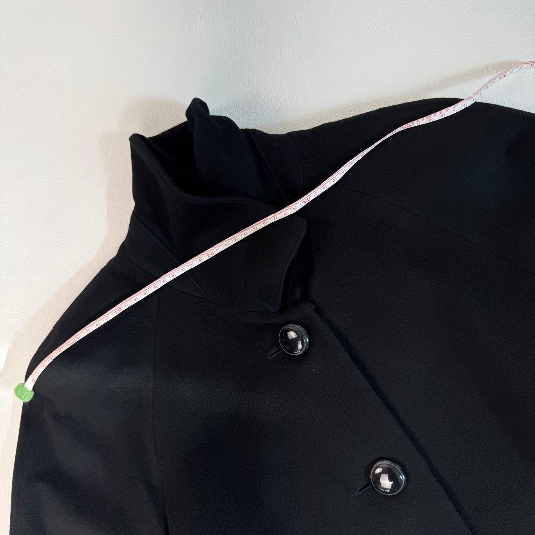 美品　カシミア100% ミドルコート　着丈95cm Lサイズ　黒