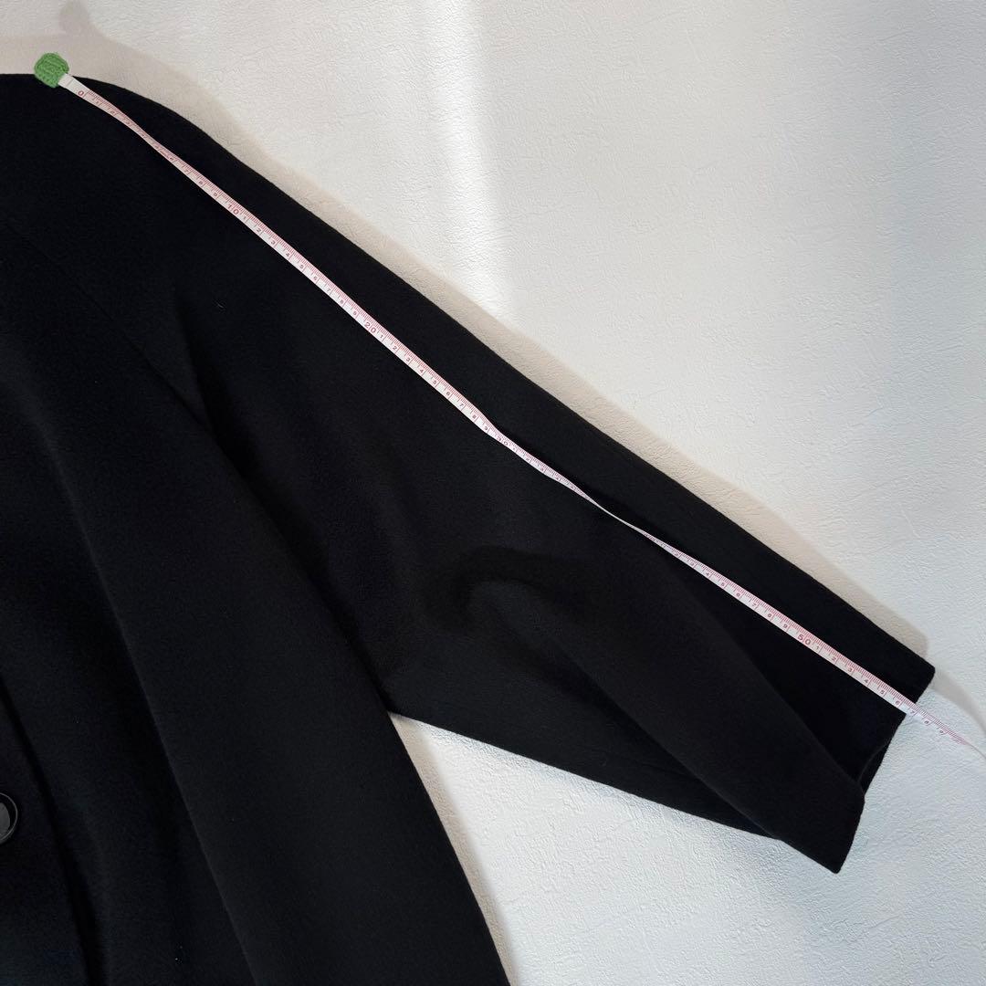 美品　カシミア100% ミドルコート　着丈95cm Lサイズ　黒