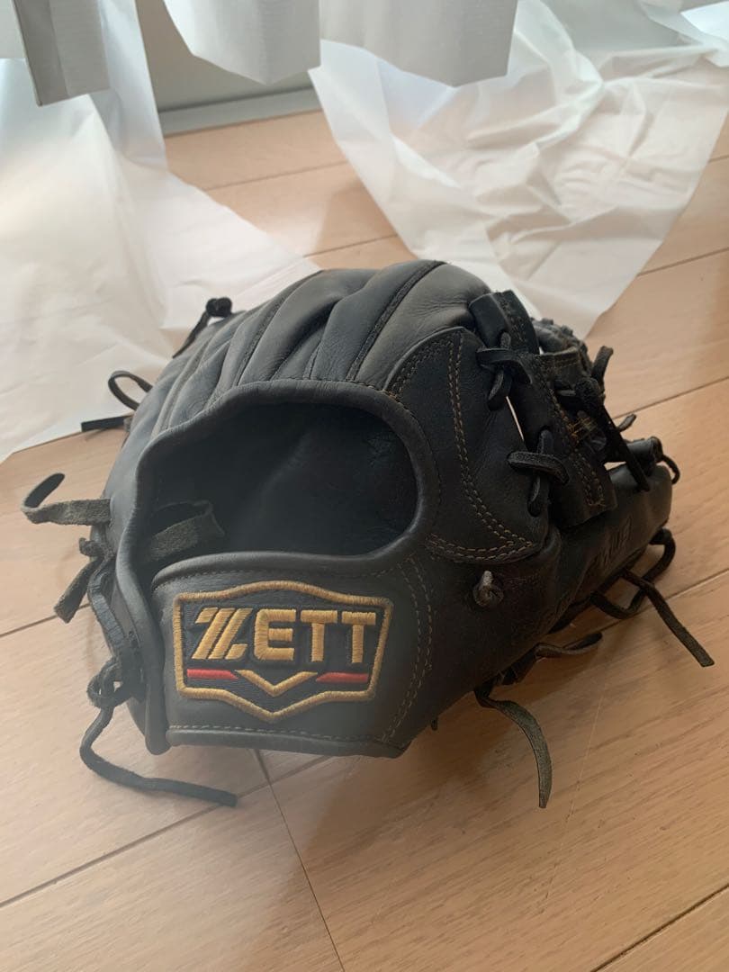 ZETT 黒 硬式グローブ 大人用