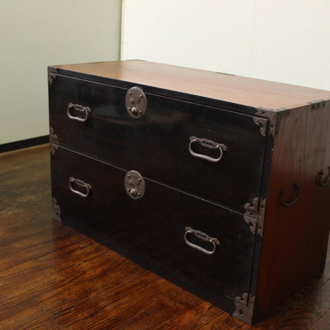 庄内箪笥 引出二杯・中桐！ローチェスト！古家具時代箪笥/和箪笥/ローボード