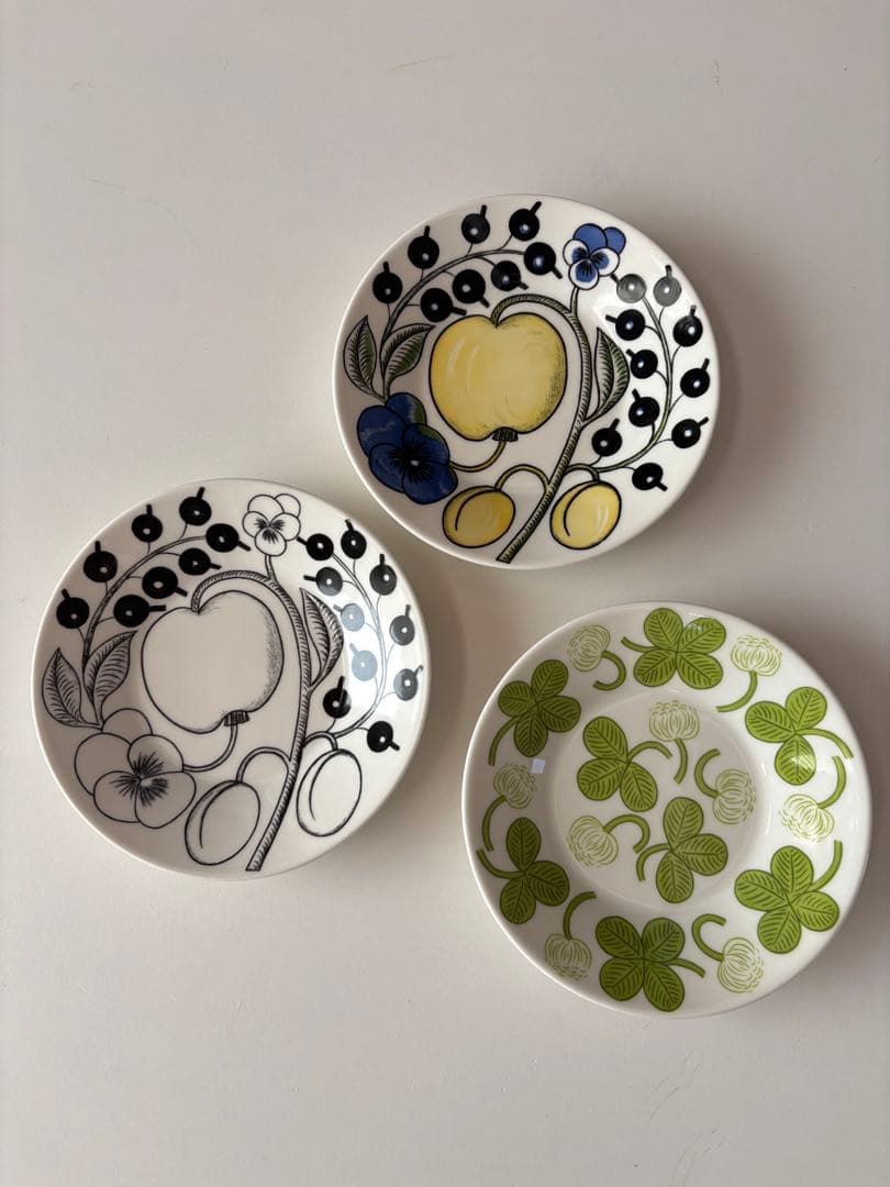 旧ロゴ　アラビア　アピラ　パラティッシ　3枚セット　お皿　ソーサー16.5cm