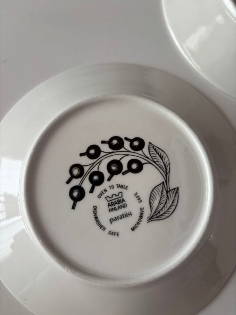 旧ロゴ　アラビア　アピラ　パラティッシ　3枚セット　お皿　ソーサー16.5cm