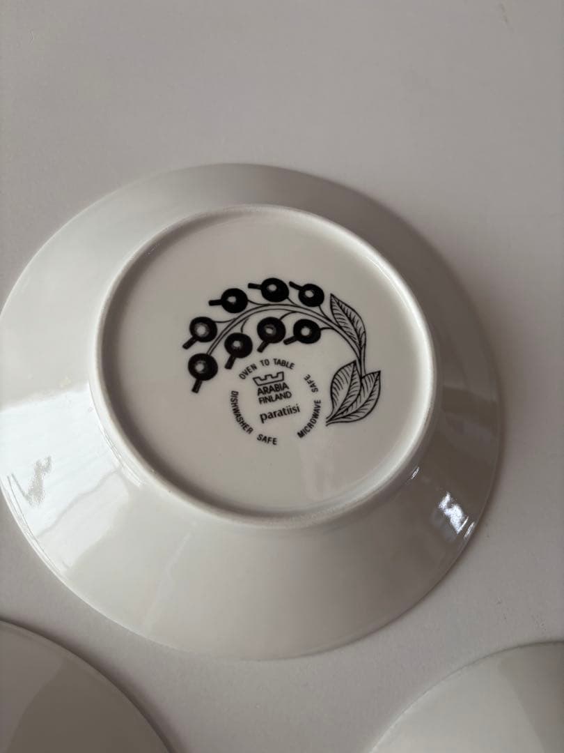 旧ロゴ　アラビア　アピラ　パラティッシ　3枚セット　お皿　ソーサー16.5cm