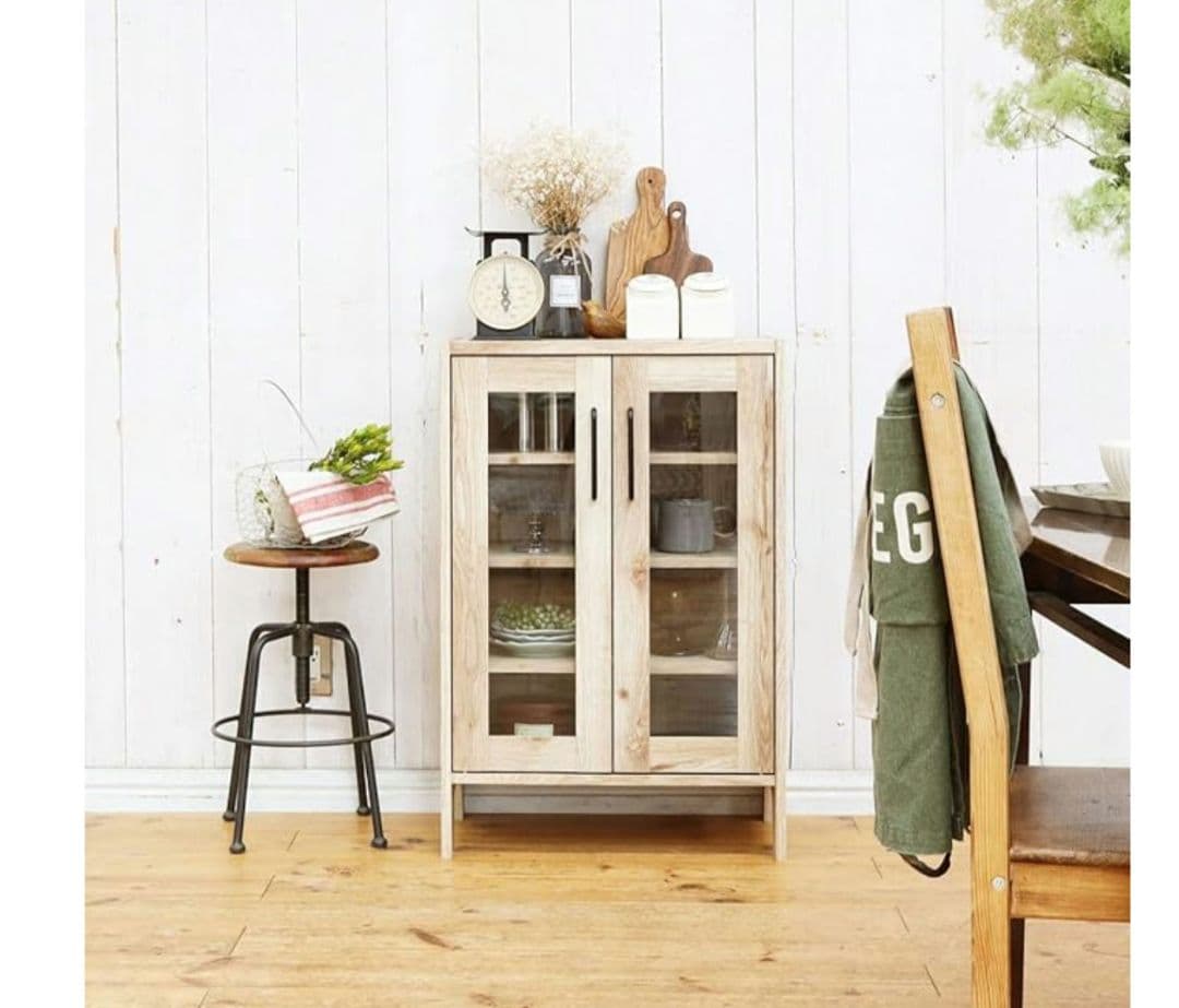 組み立て済み　白井産業 キャビネット ナチュラルブラウン