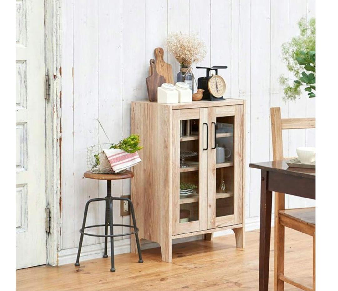 組み立て済み　白井産業 キャビネット ナチュラルブラウン