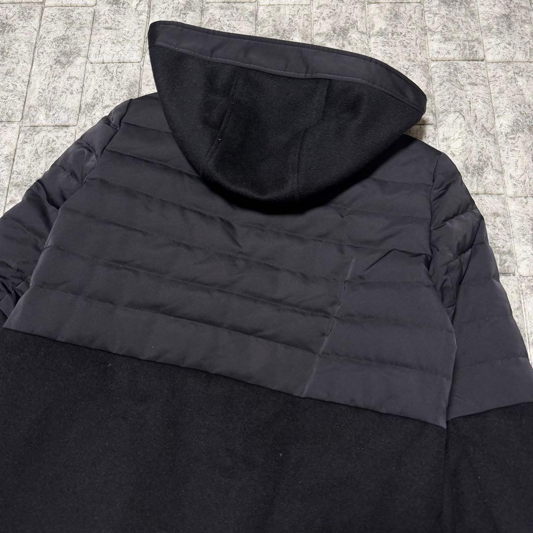 【美品】theory lux ダウンコート　異素材切り替え　フード