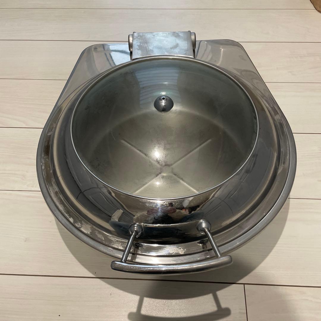 ステンレス製 保温調理鍋 蓋付き　チェーフィングディッシュ