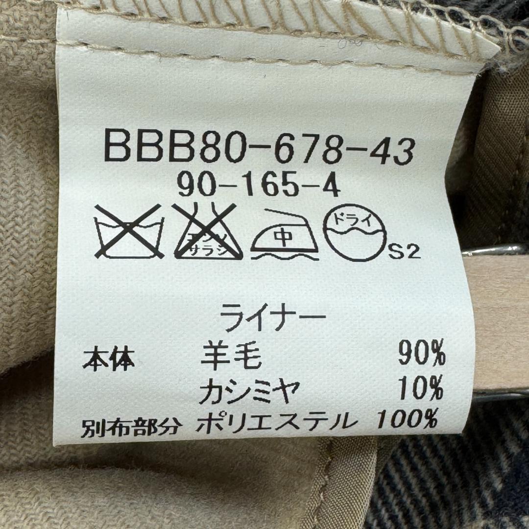 バーバリーロンドン ステンカラーコート ライナー付 M相当 カシミヤ混