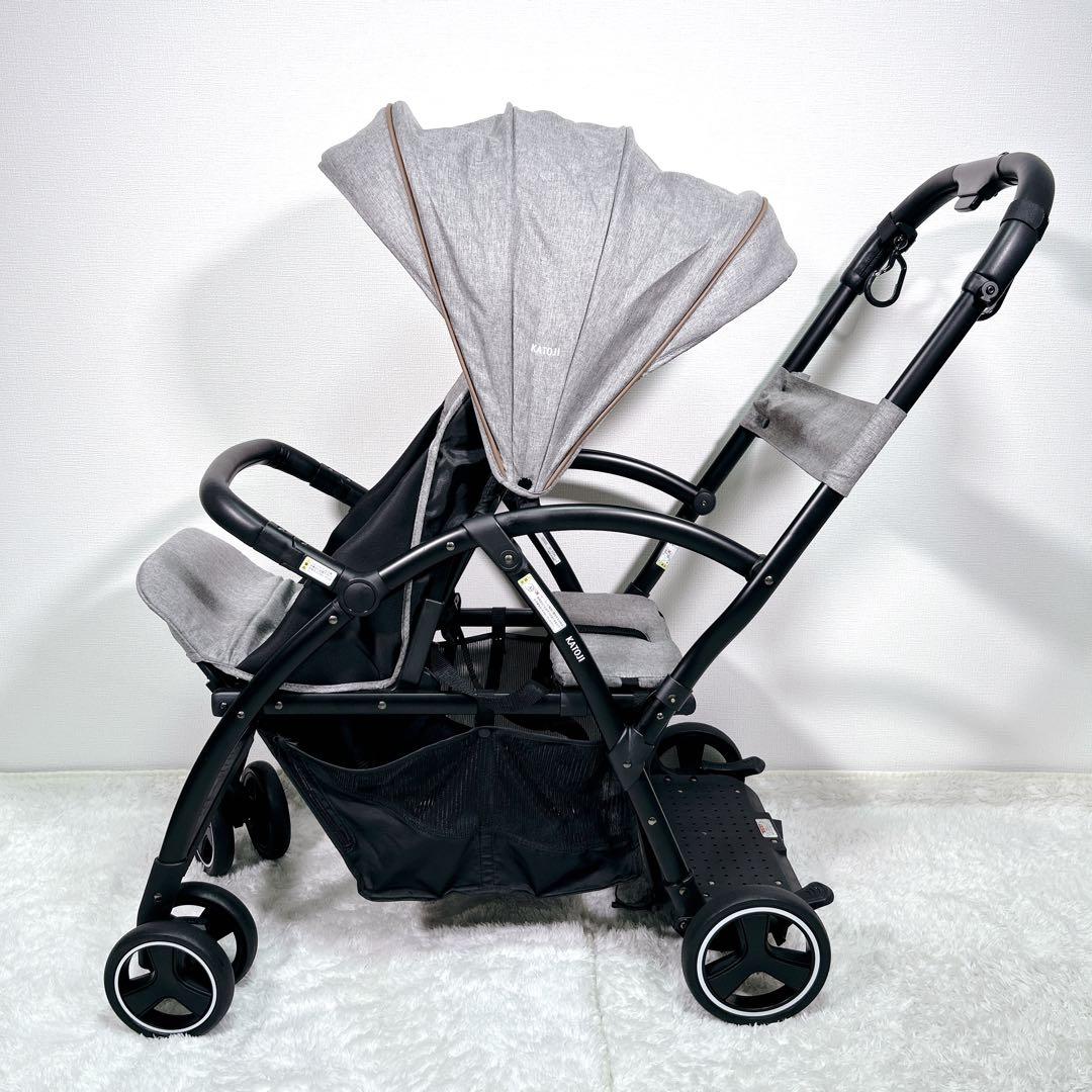 【美品】KATOJI 2-Seater カトージ ベビーカー グレー 説明書付