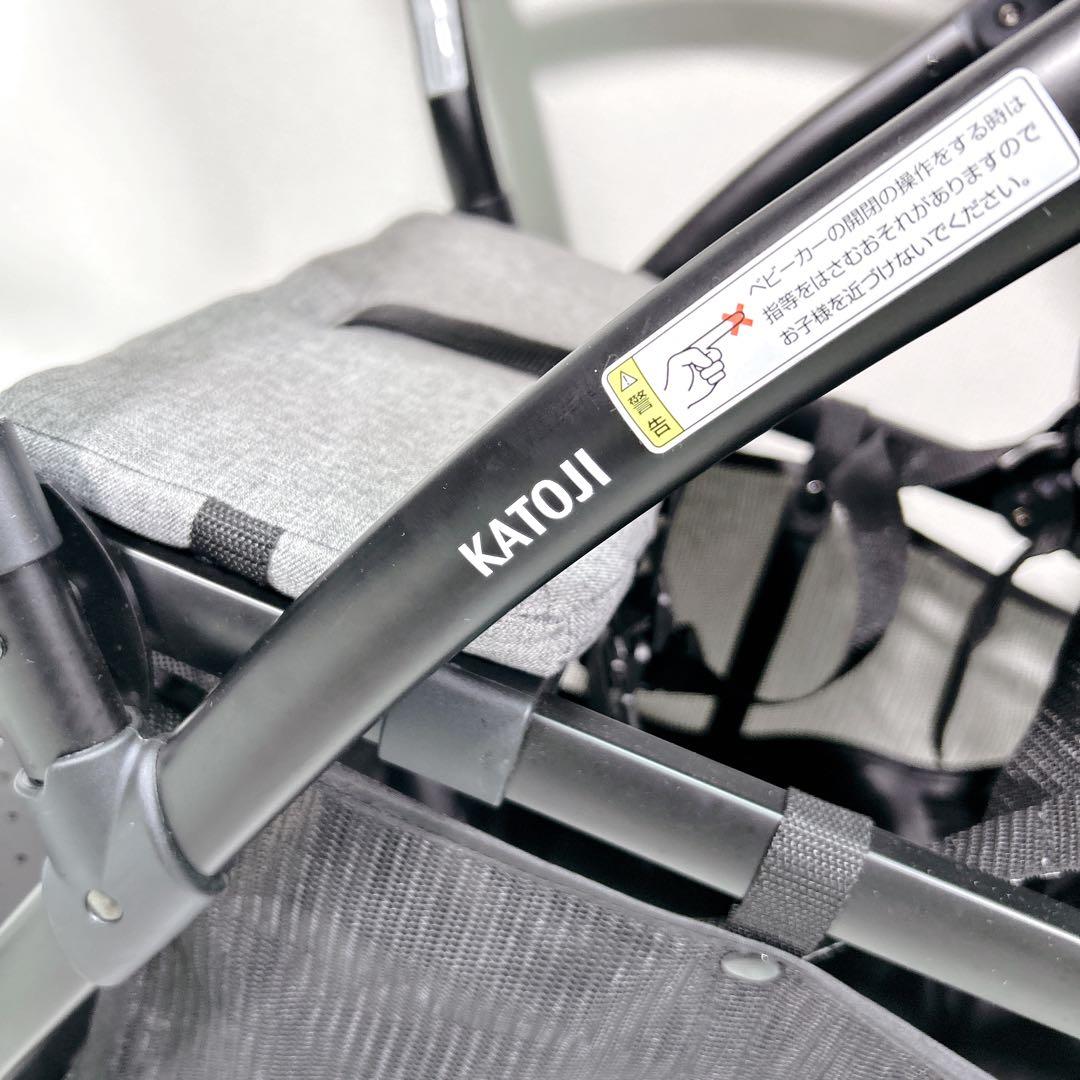 【美品】KATOJI 2-Seater カトージ ベビーカー グレー 説明書付