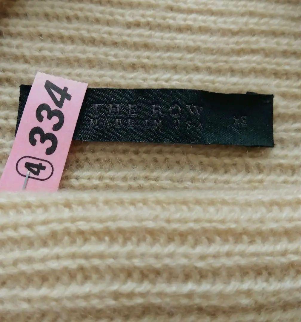 【ザロウ】カシミヤ100％　ボートネック　リブ編みニット　ビッグシルエット