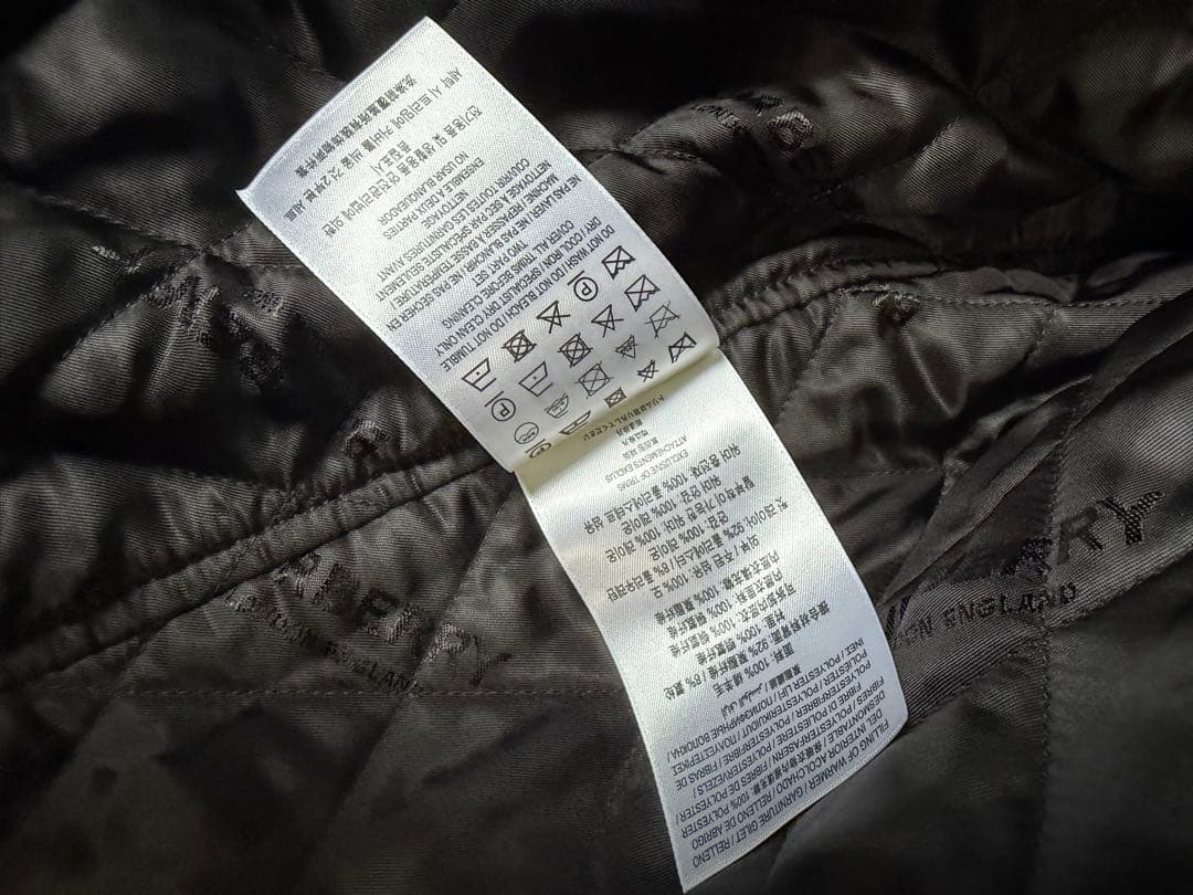 近年　美品 バーバリー BURBERRY コート ロゴ ライナー　メンズ