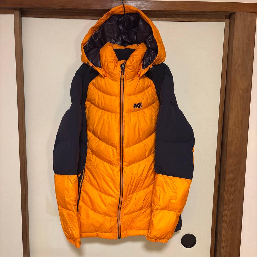 【美品】MILLET ミレー ダウンジャケット レディースL イエローオレンジ
