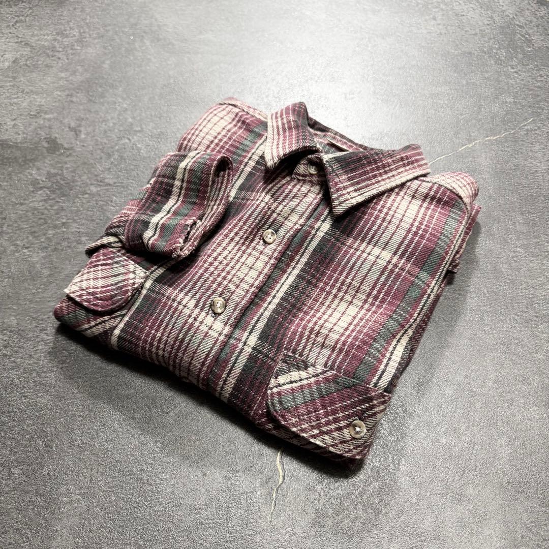 Five brotherヘビーネルシャツヘビネルピンクXL古着ファイブブラザー