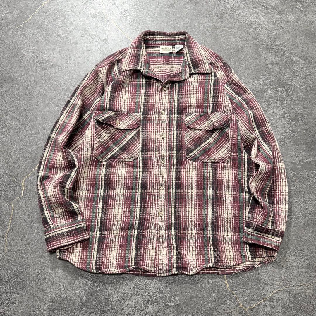 Five brotherヘビーネルシャツヘビネルピンクXL古着ファイブブラザー