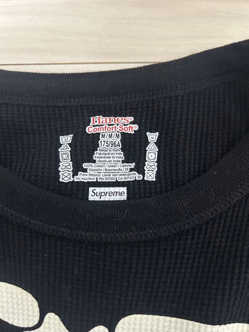 に*ゃ様 Supreme Hanes Bones Thermal Crew Bl