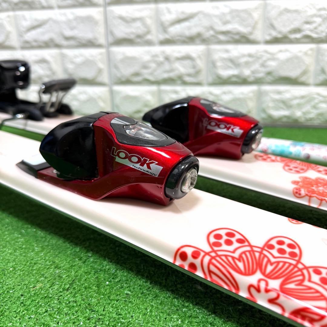 美品　スキー板　レディース　143 ステッキ　ケース付き　すぐ使える　良好