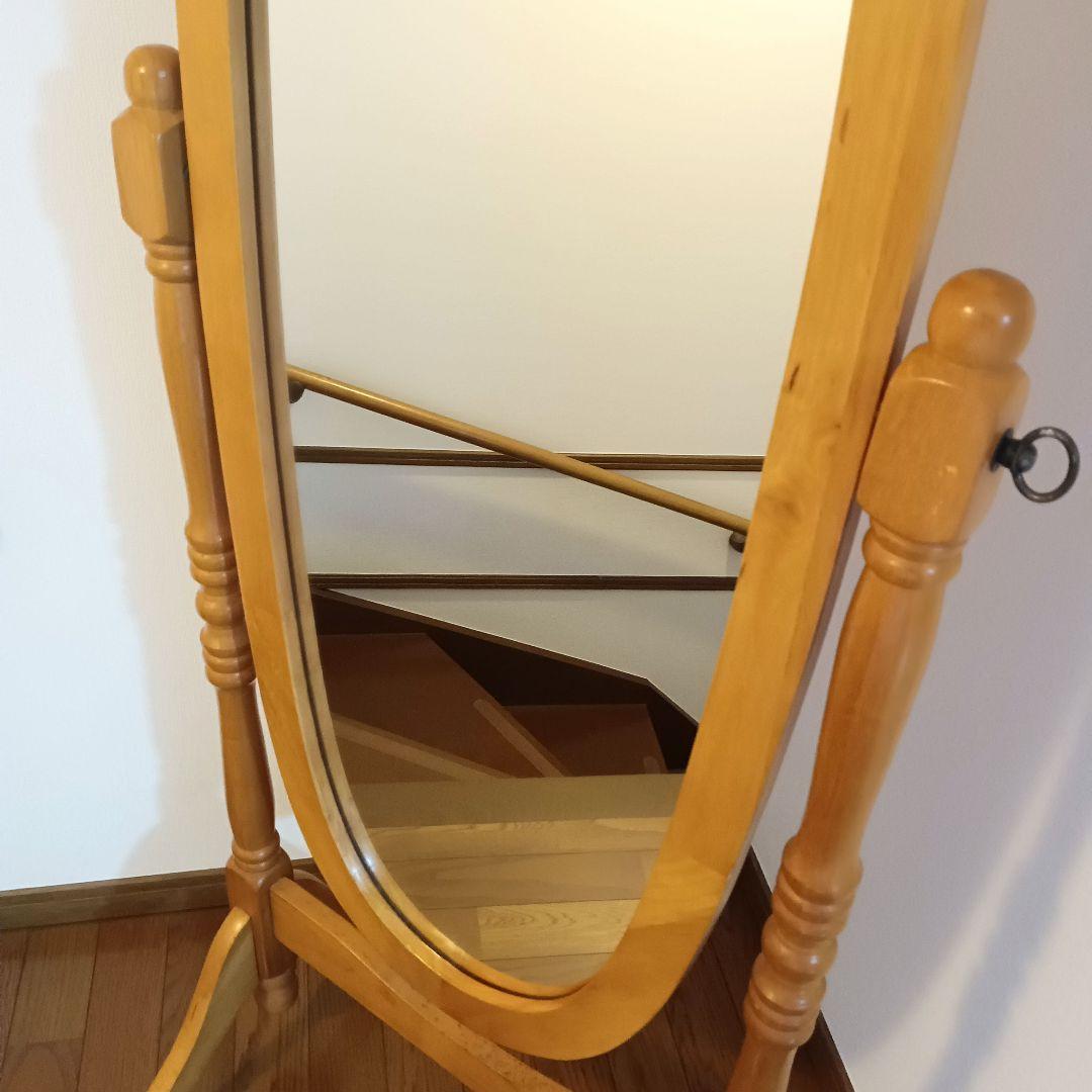 美品★ レトロ　オーバル型 アンティーク全身鏡　スタンドミラー　ヴィンテージ