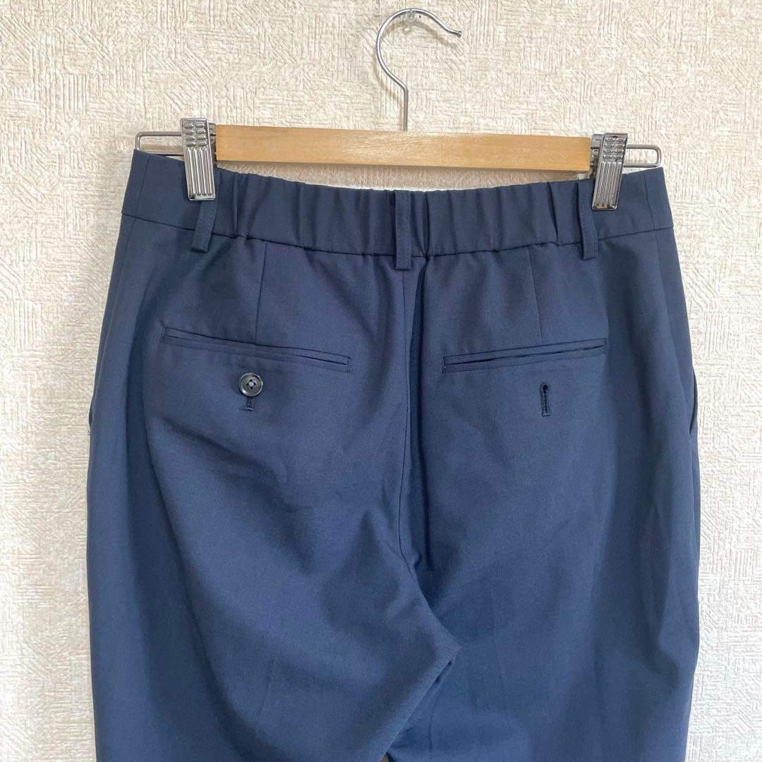 テーラードジャケット テーパードパンツ カチリラ ストレッチ 防シワ 紺 M
