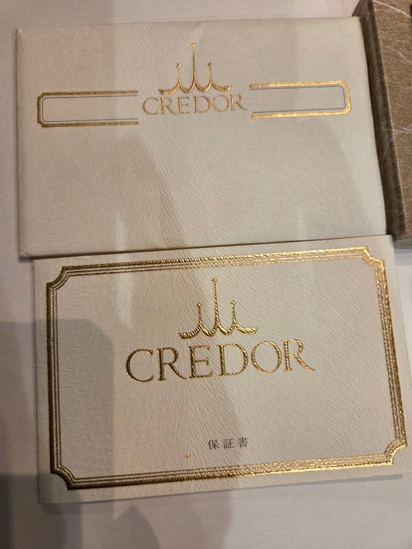 【美品】セイコーCredor ゴールド スクエア腕時計