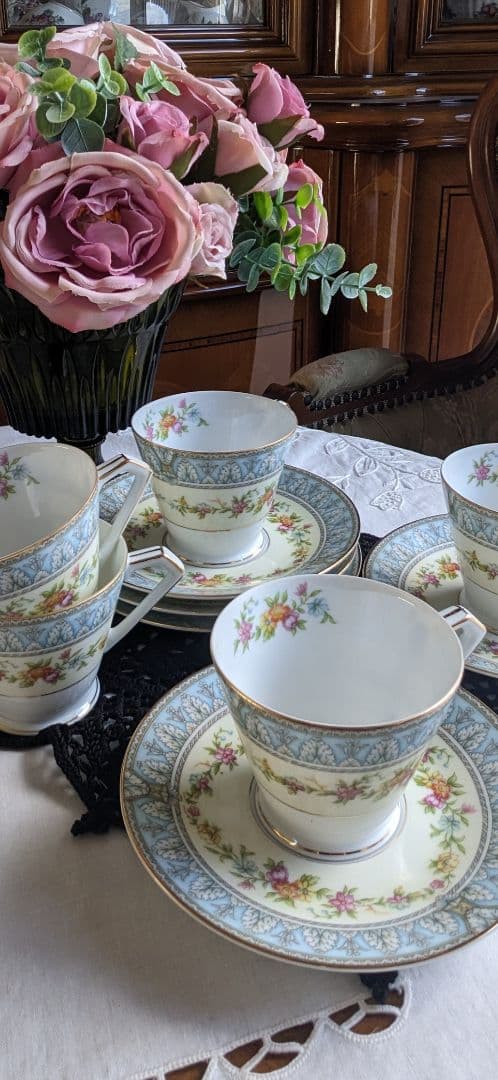 オールドノリタケ ティーカップセット アンティーク ５客セット(1930年代製)