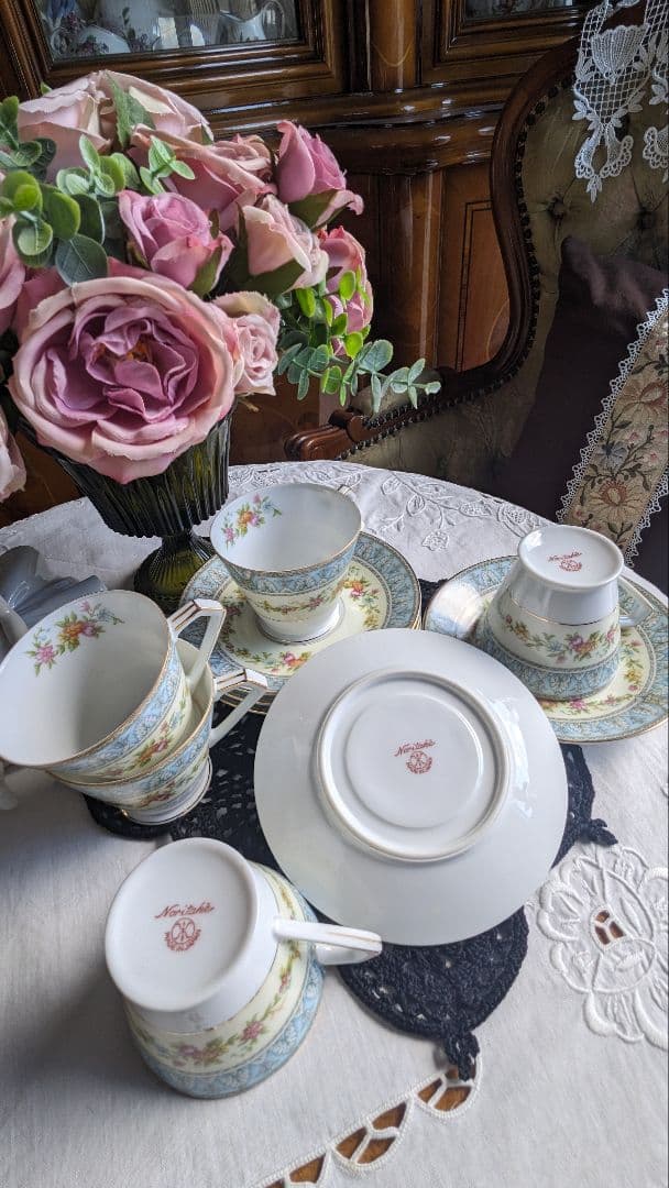 オールドノリタケ ティーカップセット アンティーク ５客セット(1930年代製)