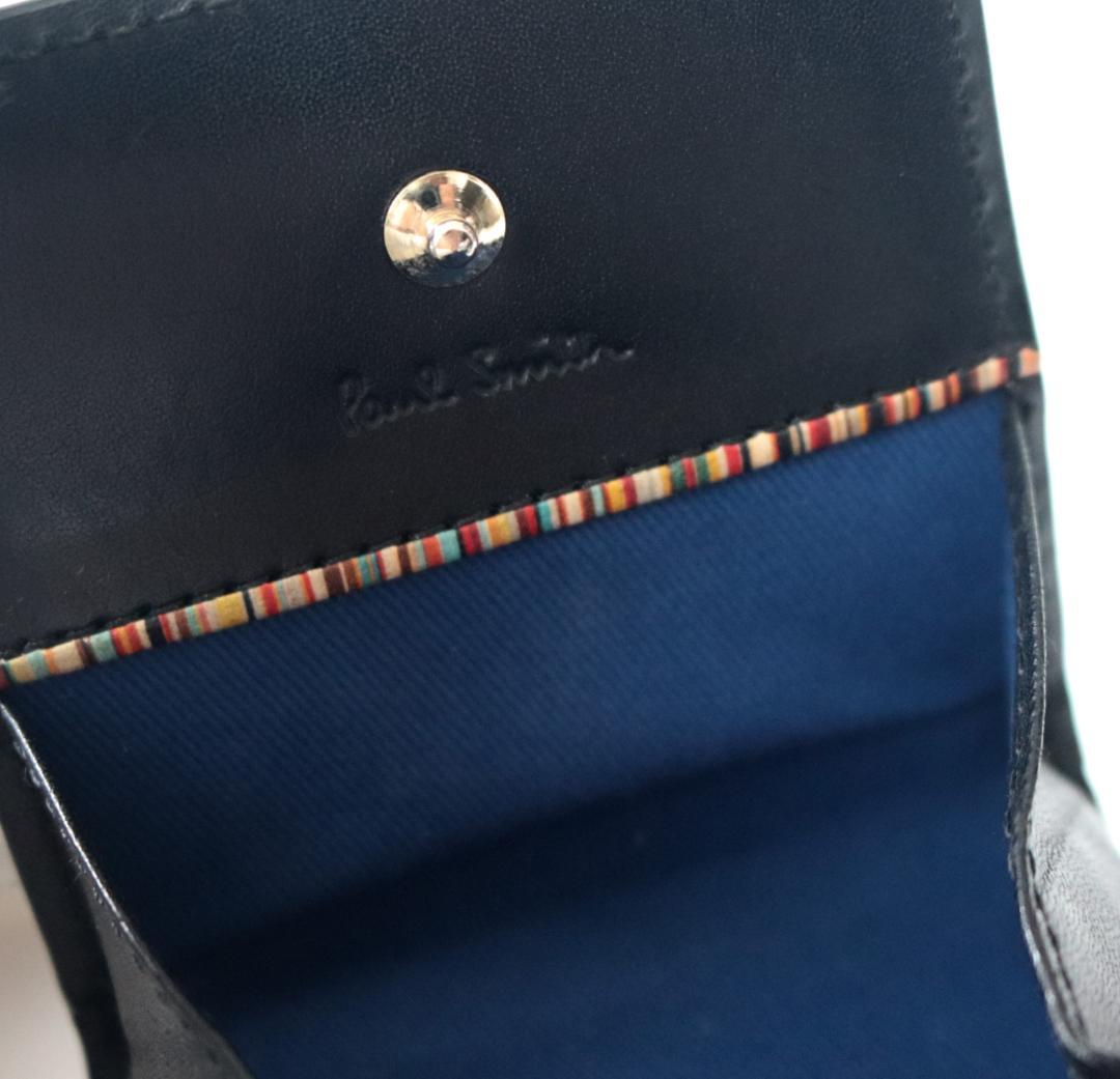 新品【ポールスミス】オールドレザー BOX型 小銭入れ ケース 黒