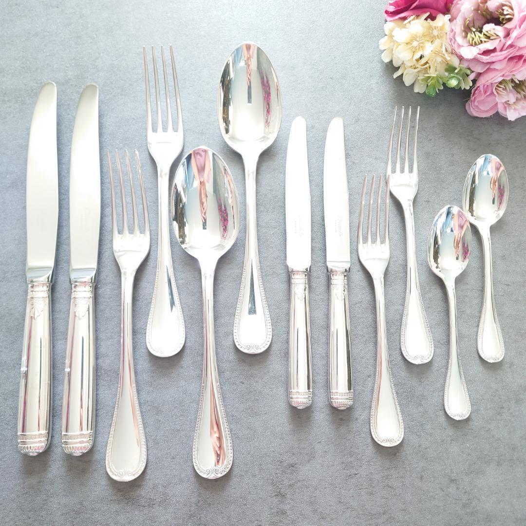 美品 クリストフル マルメゾン テーブルサイズ デザートサイズ 12点