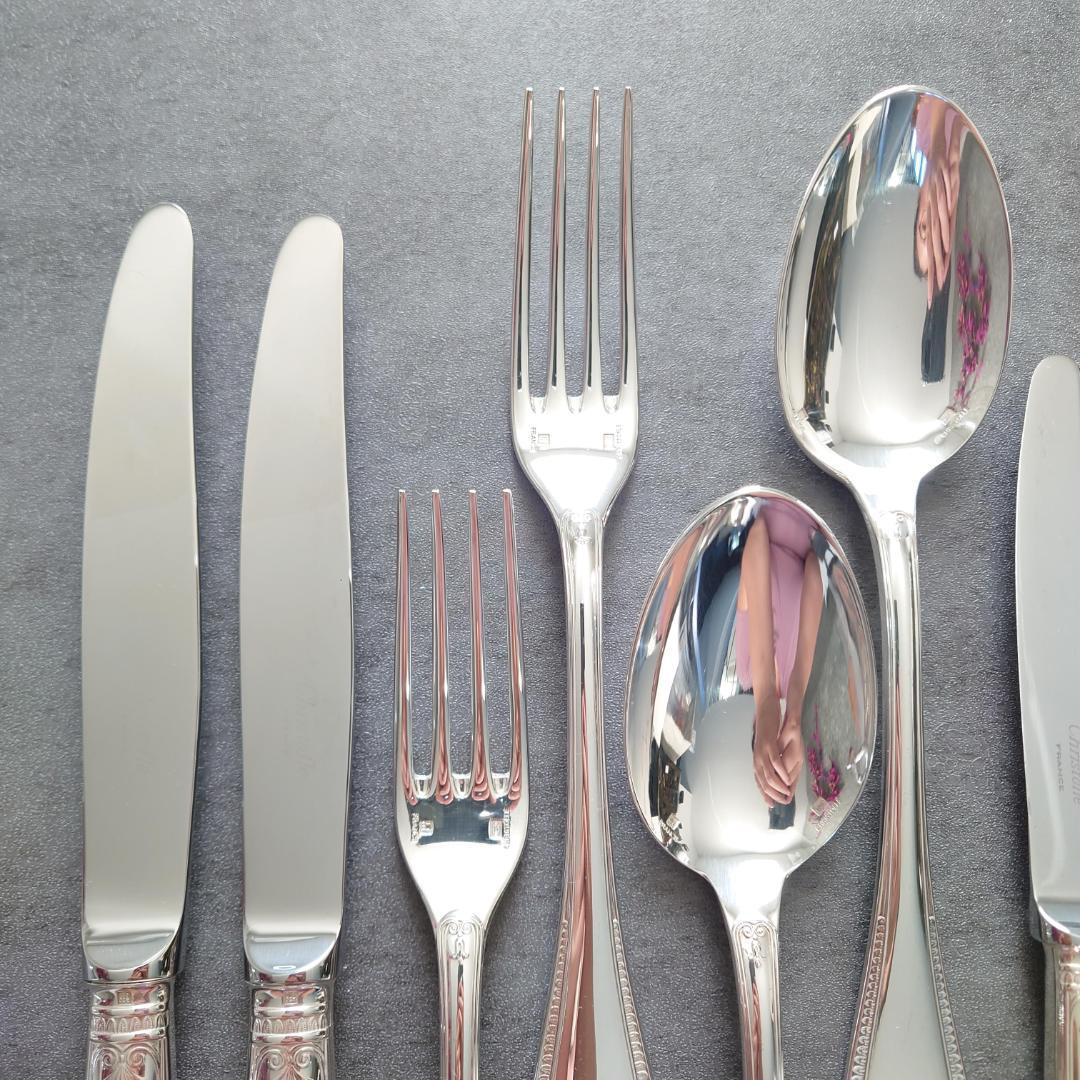 美品 クリストフル マルメゾン テーブルサイズ デザートサイズ 12点