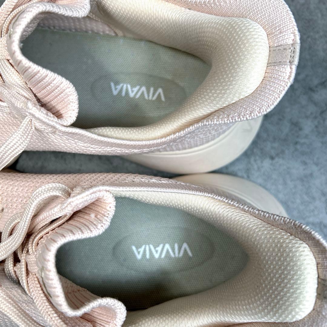 極美品【VIVAIA】ニットスニーカー/ピンク/40/スリッポン/メッシュ/軽量