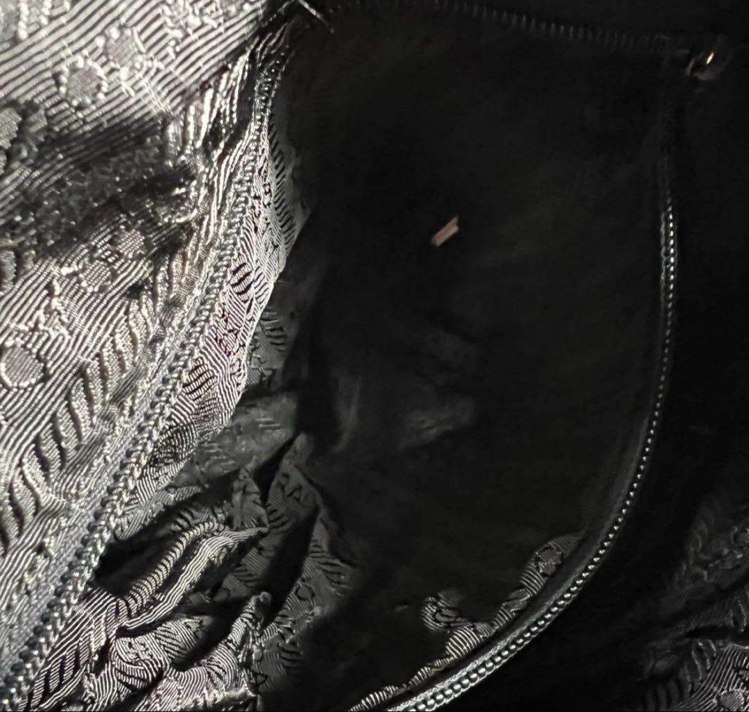 PRADA プラダ トートバッグ 三角プレート 白タグ ナイロン ブラック 黒