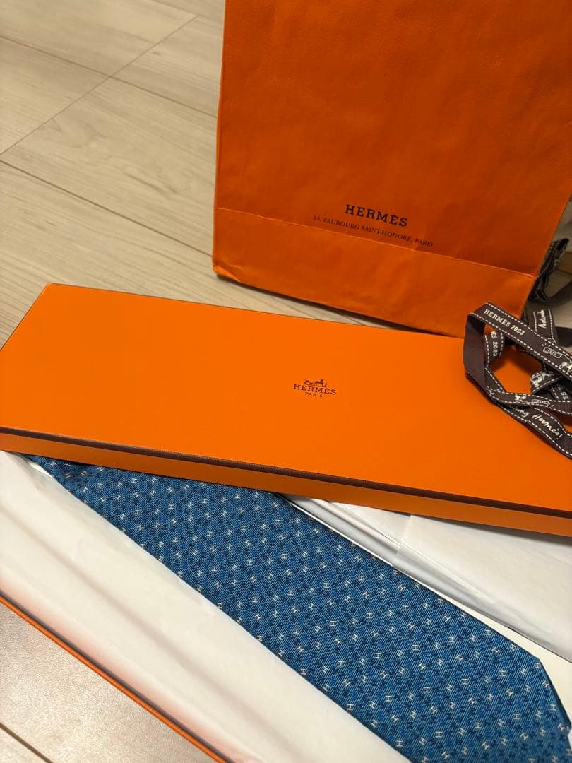 HERMES ネクタイ 箱・紙袋付き