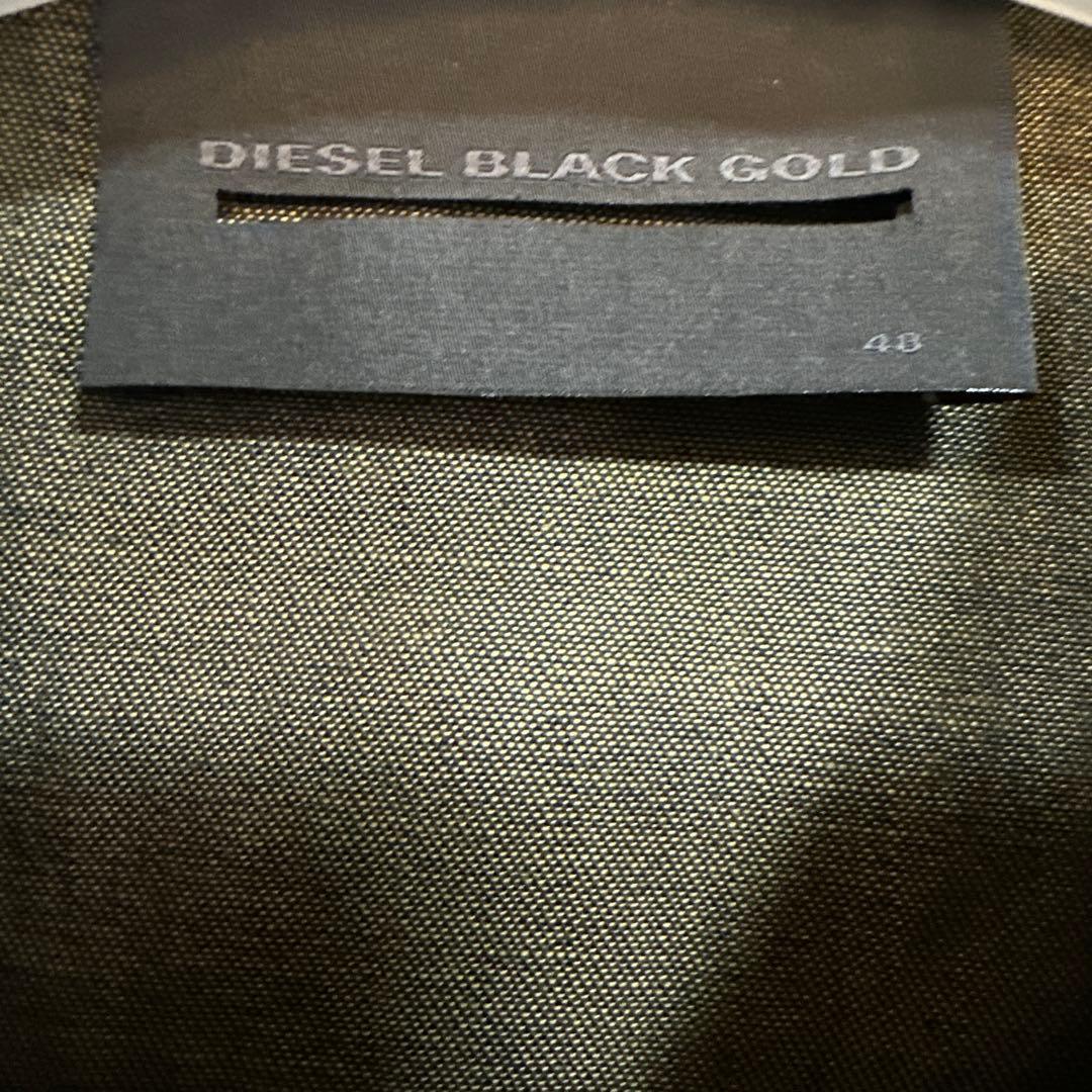 ディーゼル　ブラックゴールド グラデーション ウエスタン デニムシャツ L 長袖