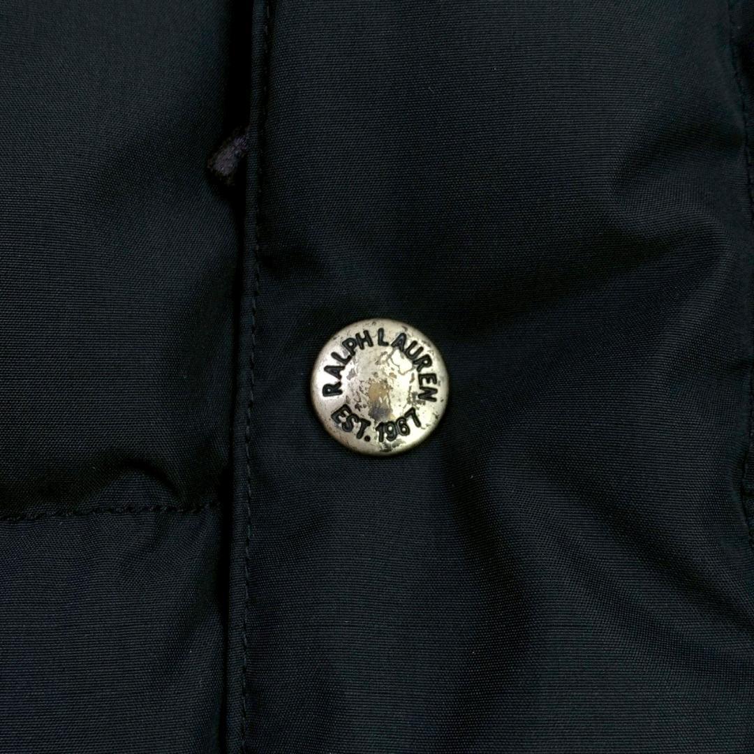 ポロラルフローレン ダウンジャケット 2way ポニー刺繍 黒 XS　E098
