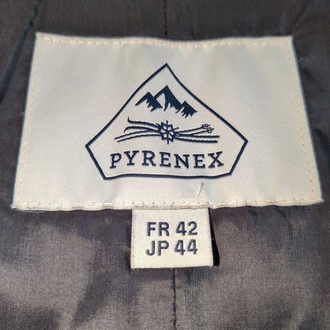 美品 ピレネックス ボルドー ブラック ダウンジャケット 希少 44サイズ